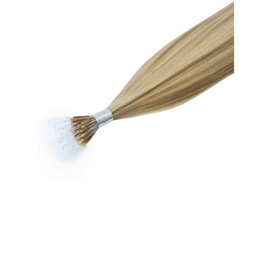 Biscuit Blondey (#18/613) Remy Royale Nano Bond Hair Extensions: extension attachment method