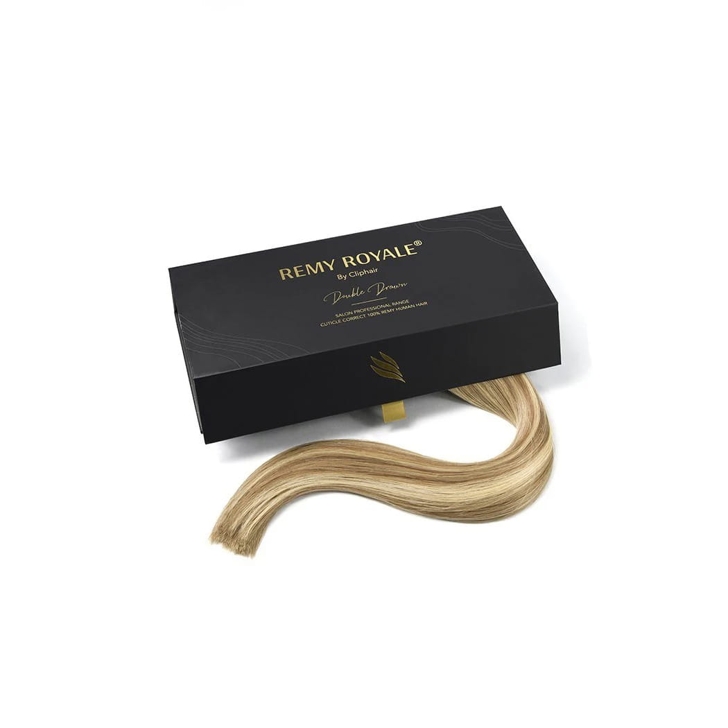 Biscuit Blondey (#18/613) Nano Ring Hair Extensions: extension and packaging