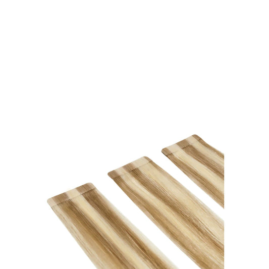 Biscuit Blondey (#18/613) Remy Royale Tape In Hair Extensions: extension attachment method