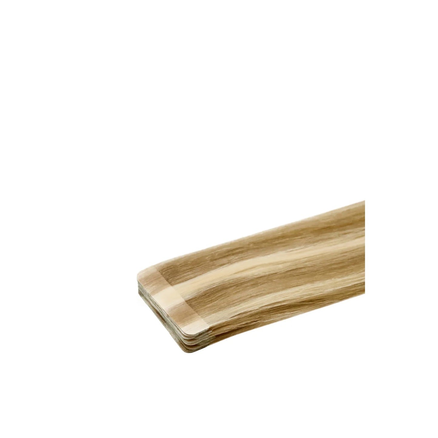 Biscuit Blondey (#18/613) Remy Royale Tape In Hair Extensions: extension close up