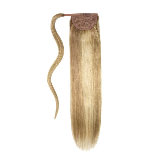 Biscuit Blondey (#18/613) Wrap Around Ponytail Hair Extensions: full extension