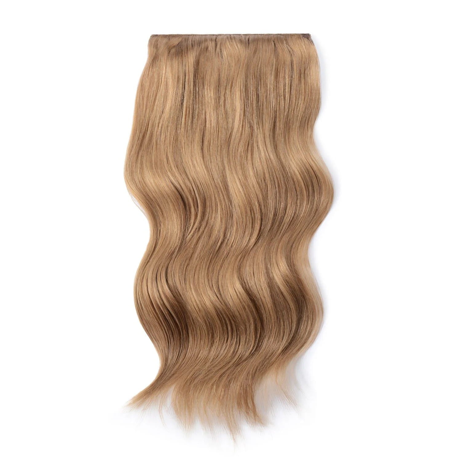 Lightest Brown (#18) Double Weft Hair Extensions: full hair extension
