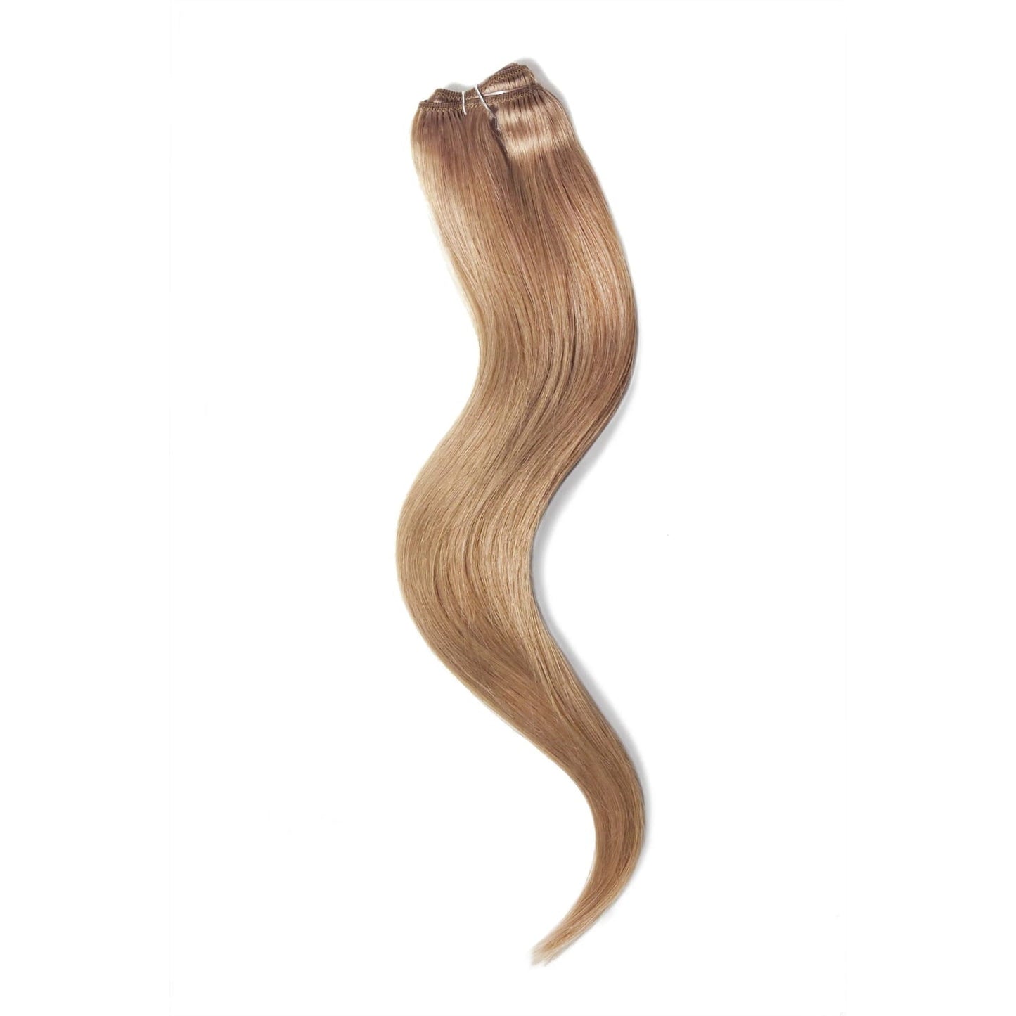 Lightest Brown (#18) One Piece Top-Up Hair Extensions: full extension