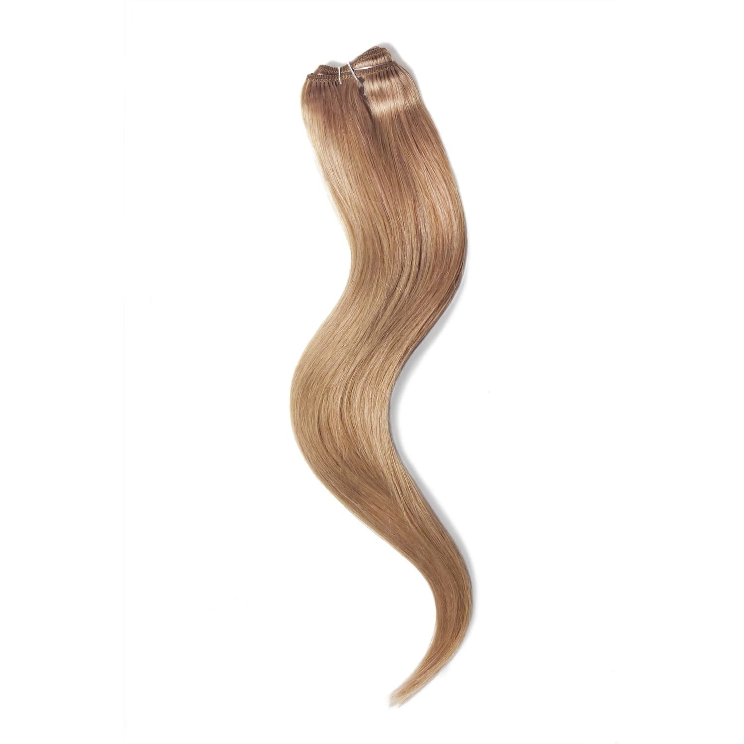 Lightest Brown (#18) One Piece Top-Up Hair Extensions: full extension