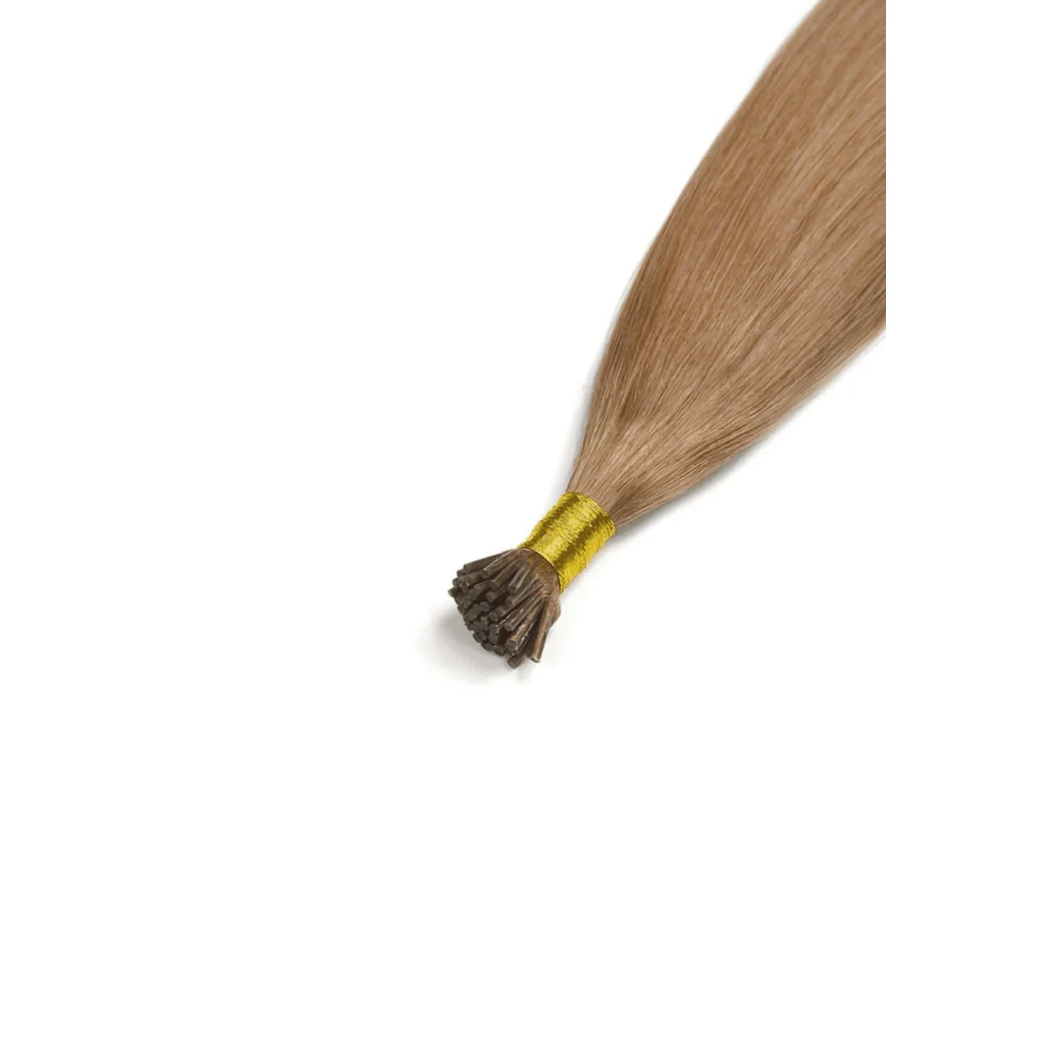 Lightest Brown (#18) Remy Royale I-Tip Hair Extensions: extension attachment method