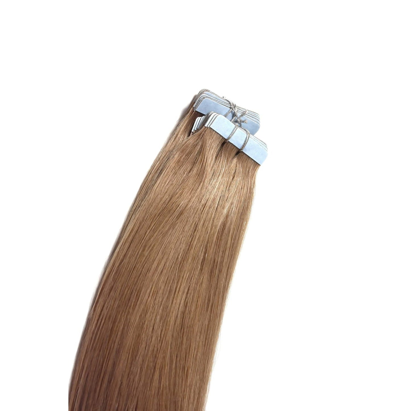 Lightest Brown (#18) Tape In Hair Extensions: extension attachment method