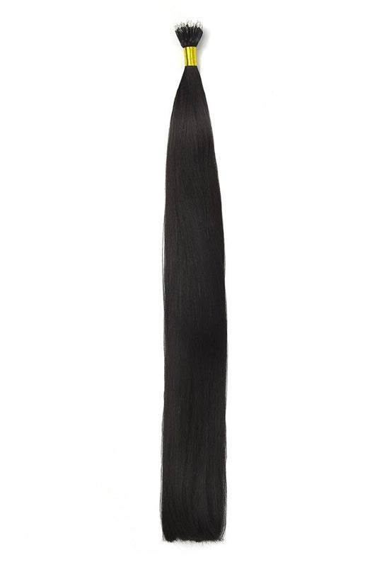 Nano Ring Hair Extensions Double Drawn - Off/Natural Black (#1B)