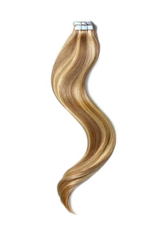 Tape In Remy Human Hair Extensions Butterscotch Blonde (#10/16)