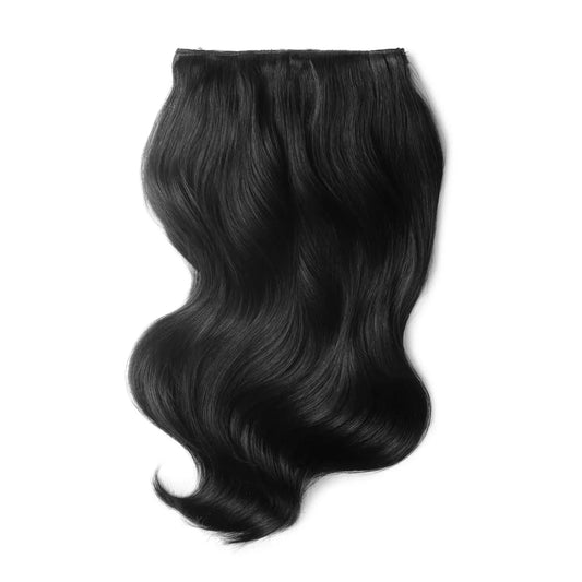 Διπλές υδατογραφίες πλήρους κεφαλιού Remy Clip σε επεκτάσεις ανθρώπινων μαλλιών - Off/Natural Black (#1b)