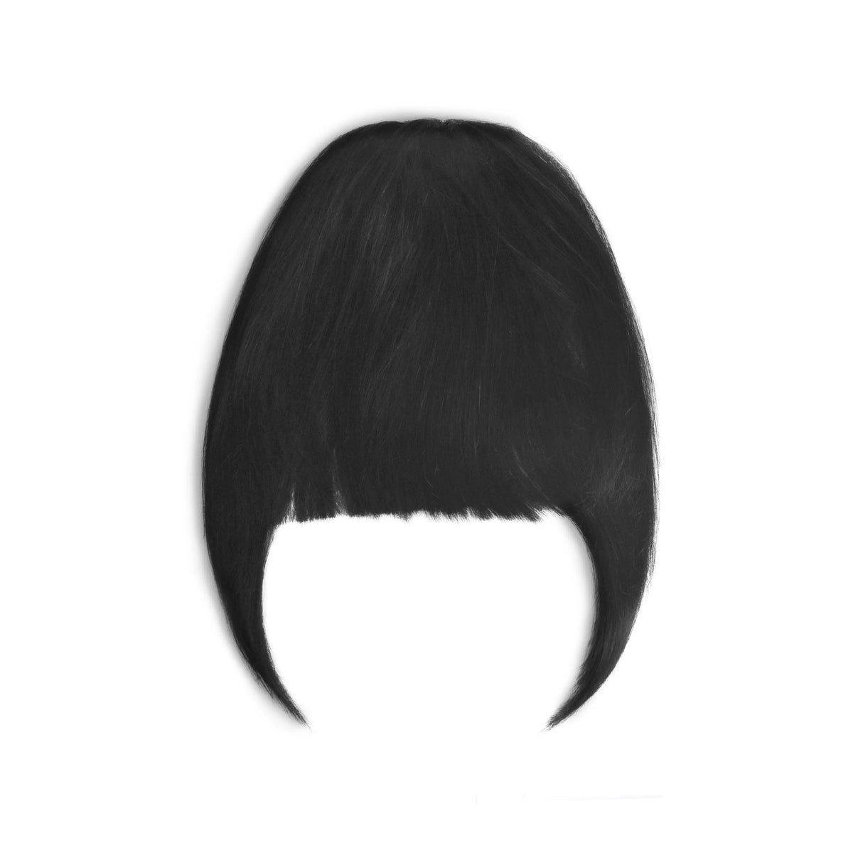 Clip in /on Remy Human Hair Fringe / Bangs - Off/Natural Black (#1B)