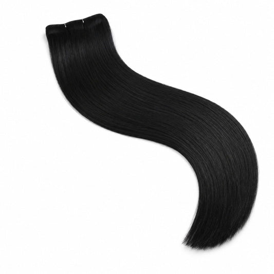 Remy Royale Tape Weft Hair Extensions - Natural Black (#1B)