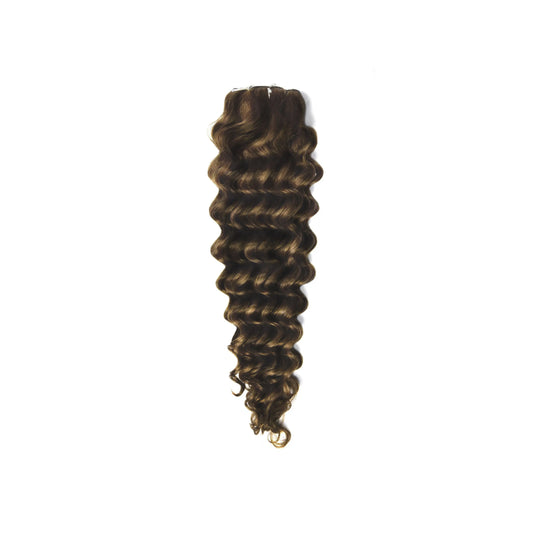 Curly Full Head Remy Clip in Human Hair Extensions - Espresso Melt (#2/4/6)