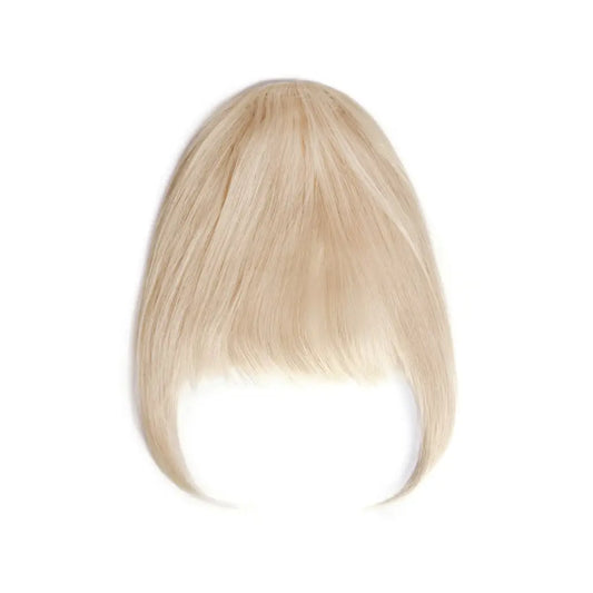 Clip in /on Remy Human Hair Fringe / Bangs - Light Ash Blonde (#22)