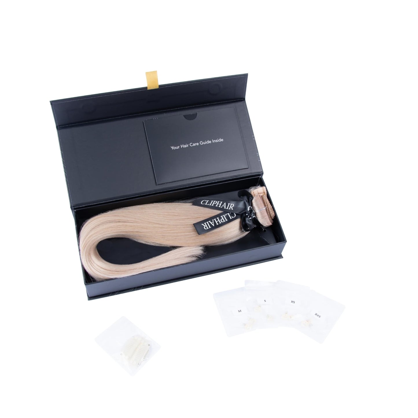 Light Ash Blonde (#22) Halo Hair Extensions Box Content