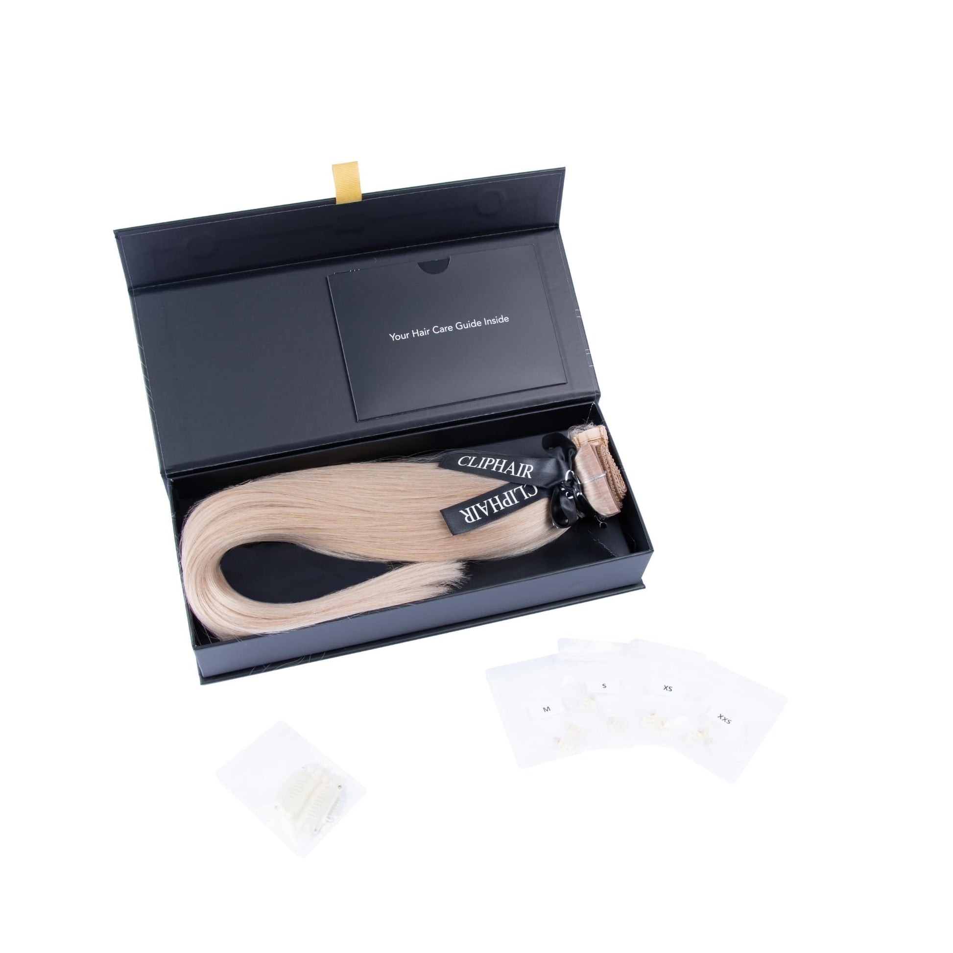 Light Ash Blonde (#22) Halo Hair Extensions Box Content