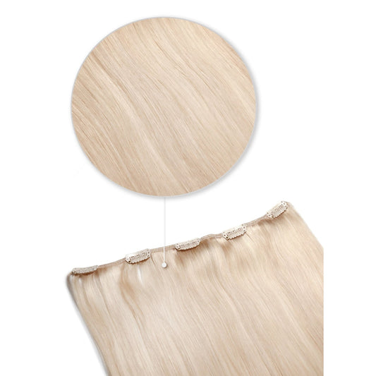 One Piece Top-up Remy Clip in Human Hair Extensions - Light Ash Blonde (#22)