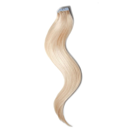 Tape in Remy Human Hair Extensions Light Ash Blonde (#22)