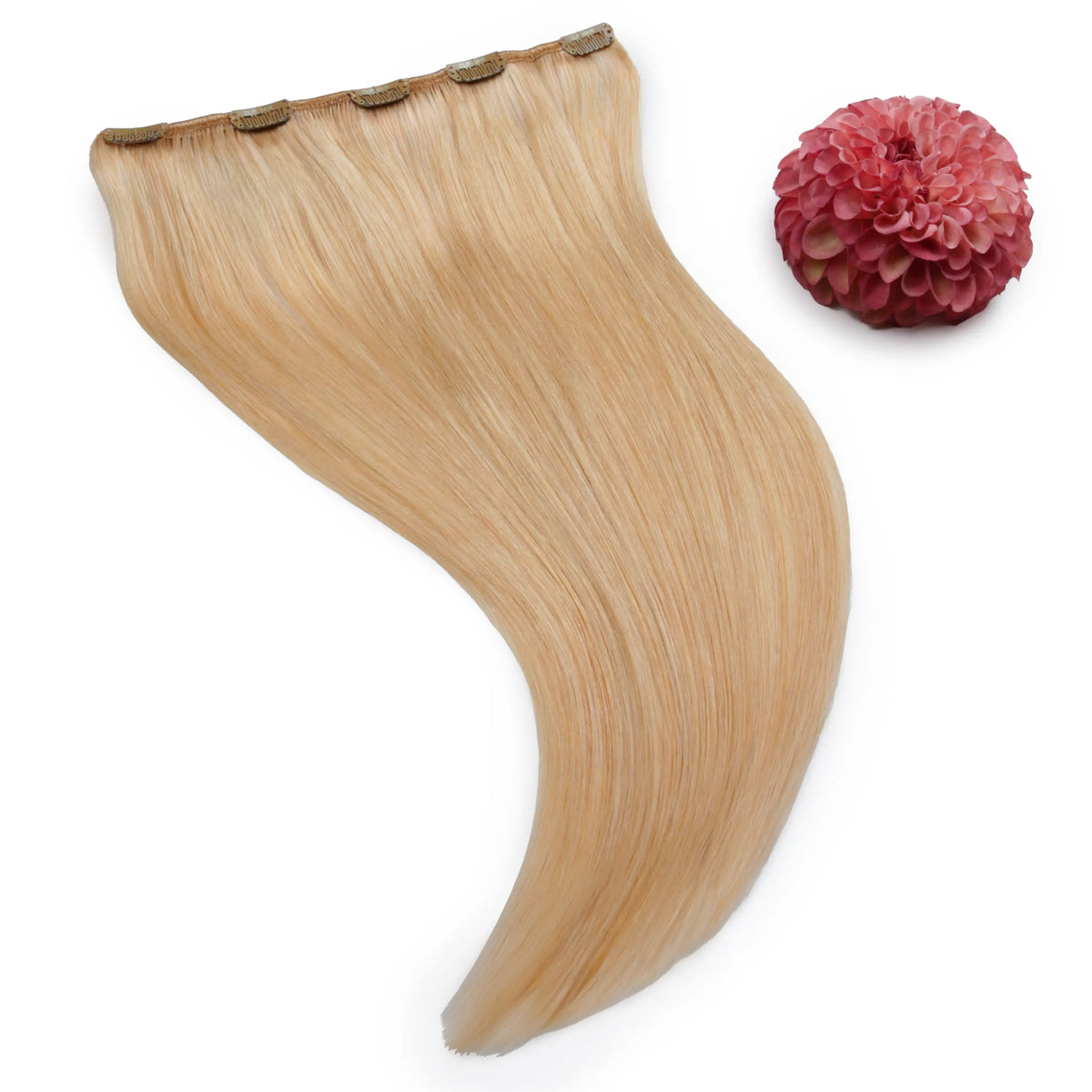Extensions de cheveux humains à clips Remy One Piece - Blond fraise/gingembre (#27)