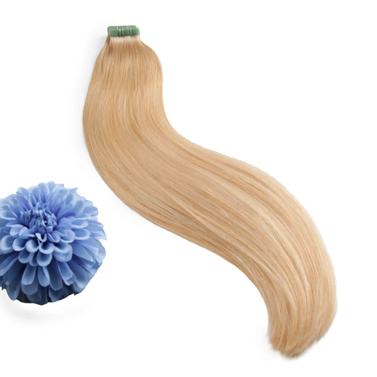 Tape in Remy Human Hair Extensions - Strawberry/Ginger Blonde (#27)