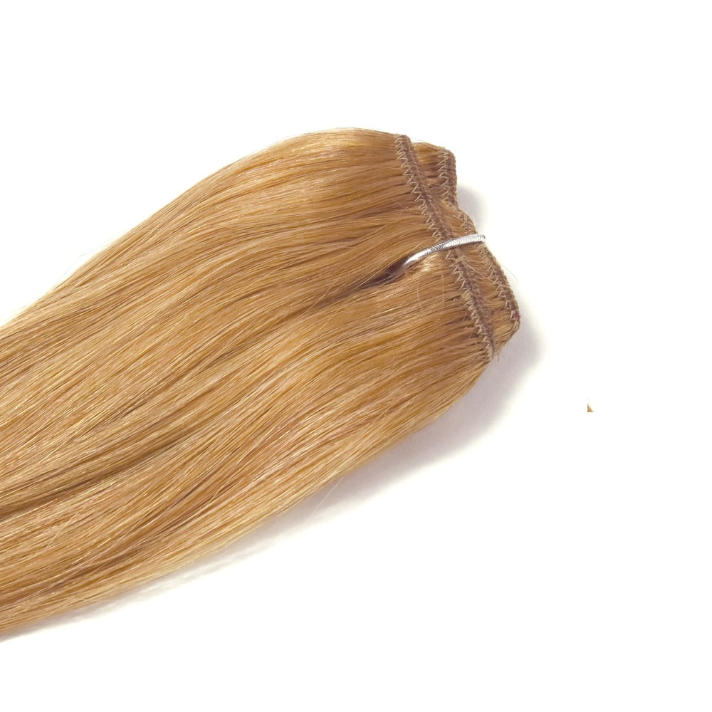 One Piece Top-up Remy Clip in Human Hair Extensions - Strawberry/Ginger Blonde (#27)