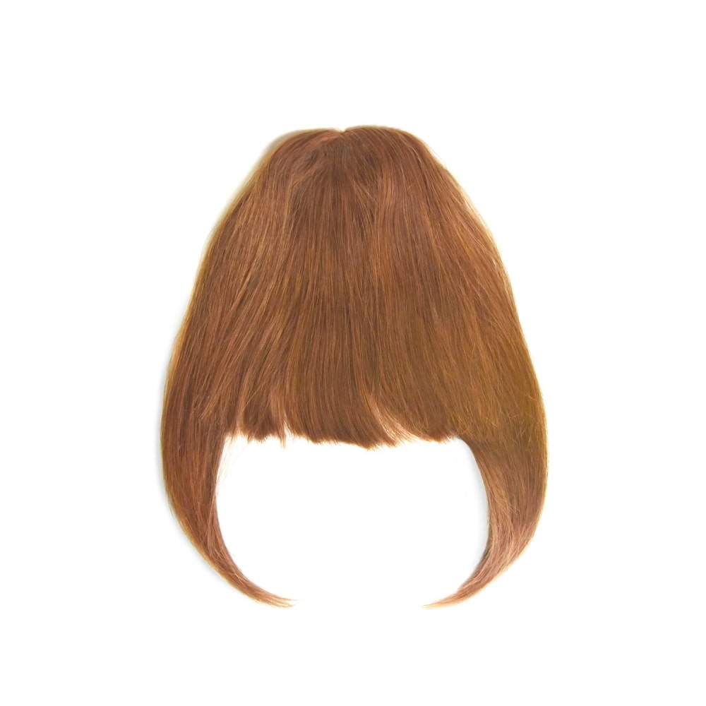 Clip in /on Remy Human Hair Fringe / Bangs - Light Auburn (#30)