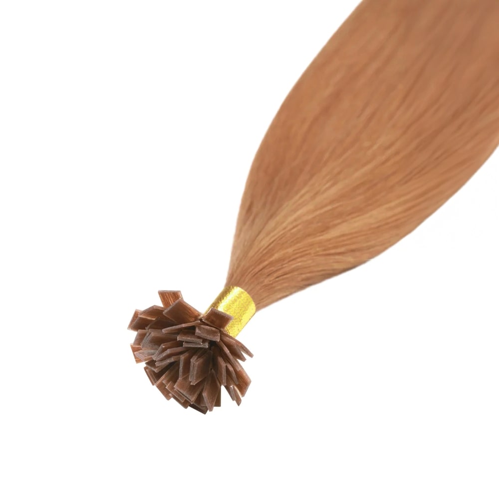 Light Auburn (#30) Remy Royale Flat Tip Hair Extensions