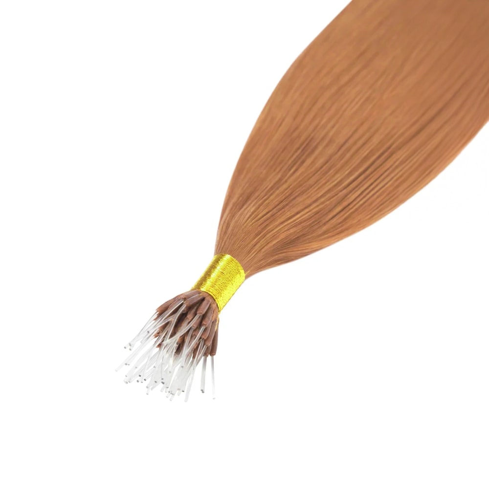 Light Auburn (#30) Remy Royale Nano Bond Hair Extensions