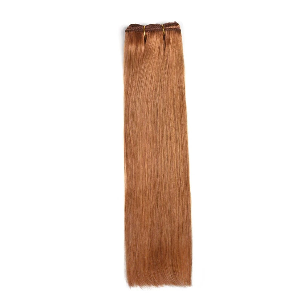 Remy Royale Double Drawn  Human Hair Weft Weave  Extensions - Light Auburn (#30)