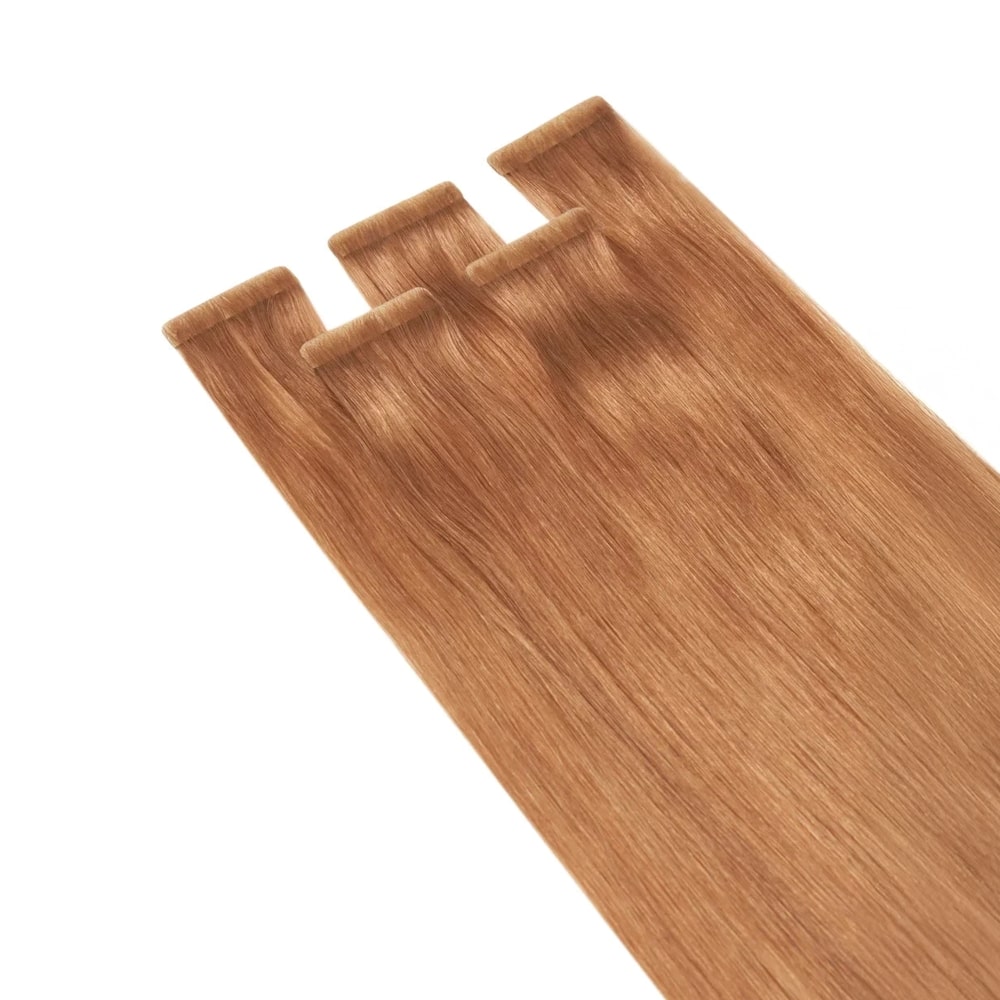 Light Auburn (#30) Remy Royale Invisible Tape In Hair Extensions