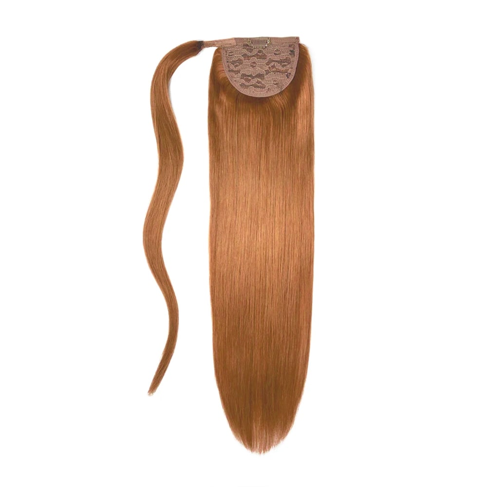 Light Auburn (#30) Straight Up Wrap Around Ponytail Extension