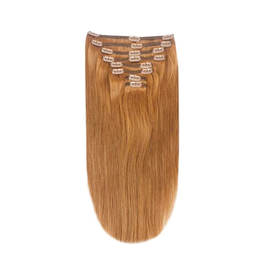 Full Head Remy Clip in Human Hair Extensions - Autumn Spice (#30B)