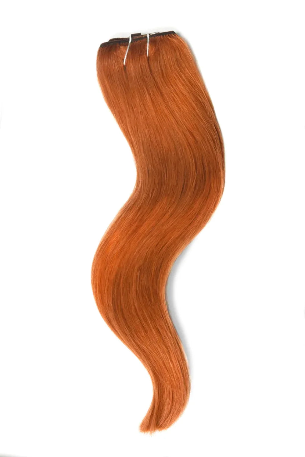Quad Wefted Remy Clip in One Piece Human Hair Extensions- Cowgirl Copper (#350/33)