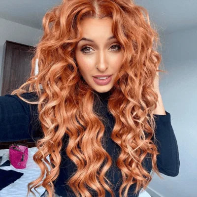 flaming ginger classic full head hair extensions