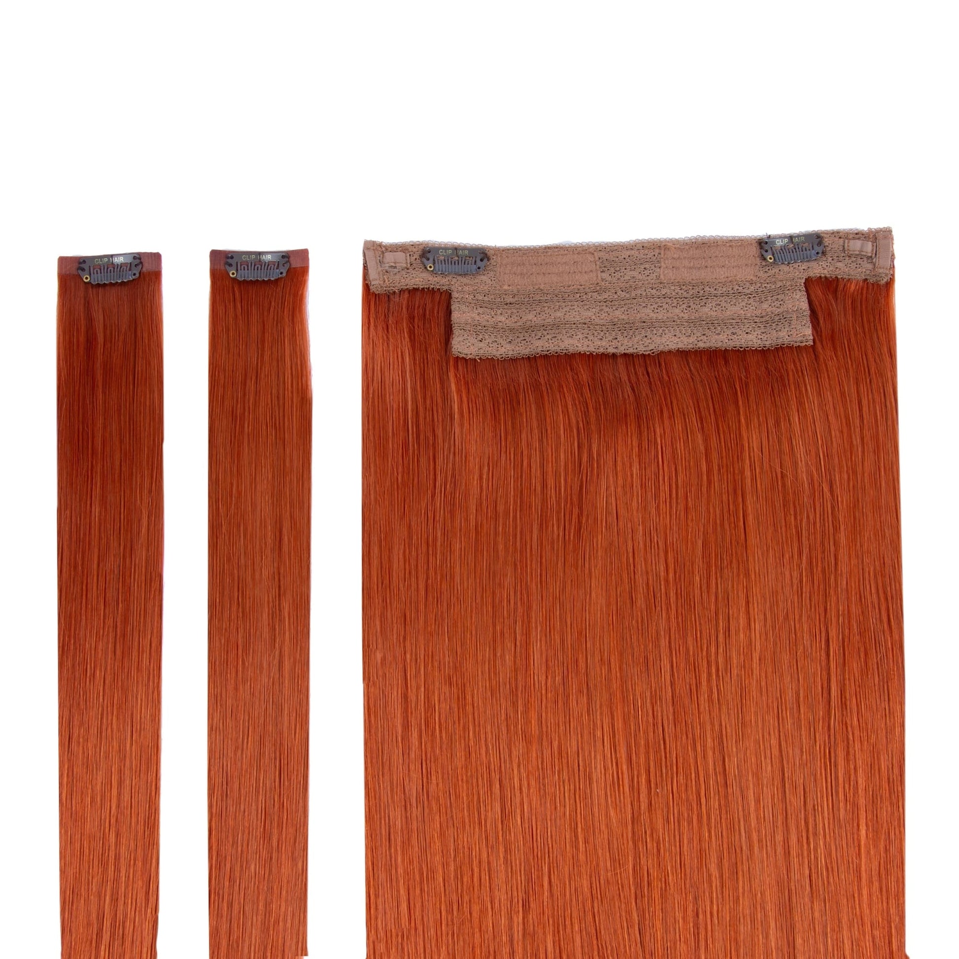 Flaming Ginger (#350) Halo Hair Extensions Full Content