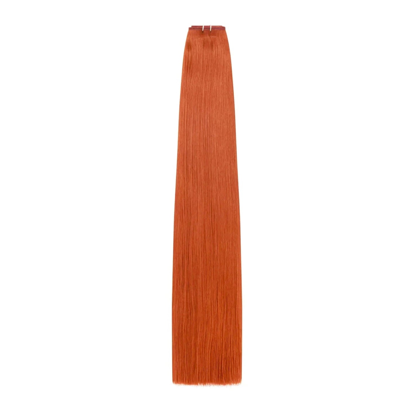 Flaming Ginger (#350) Remy Royale Flat Weft Hair Extensions: full hair extension