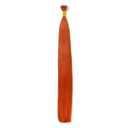 Flaming Ginger (#350) Remy Royale Nano Ring Hair Extensions: full hair extension