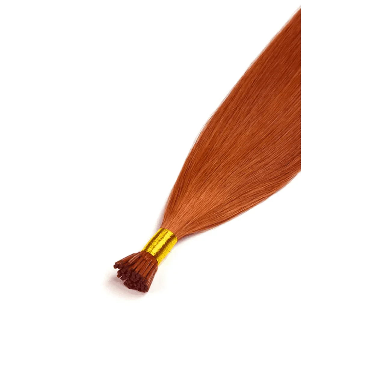 Flaming Ginger (#350) Remy Royale I-Tip Hair Extensions: hair extension attachment method
