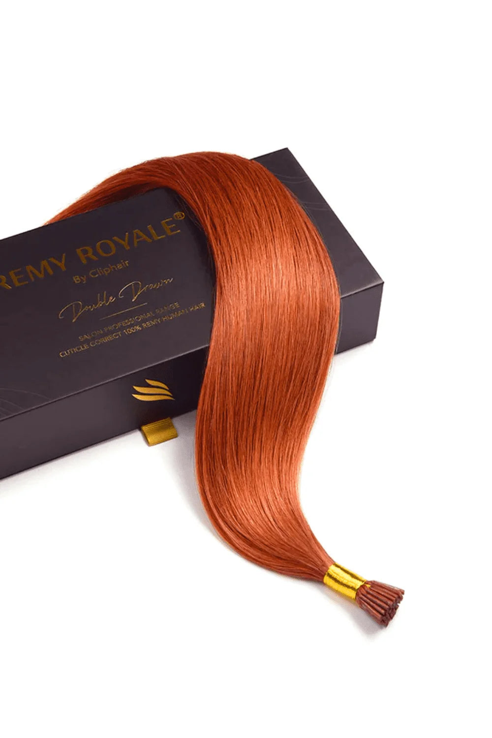 flaming ginger #350 remy royale i-tip hair extension