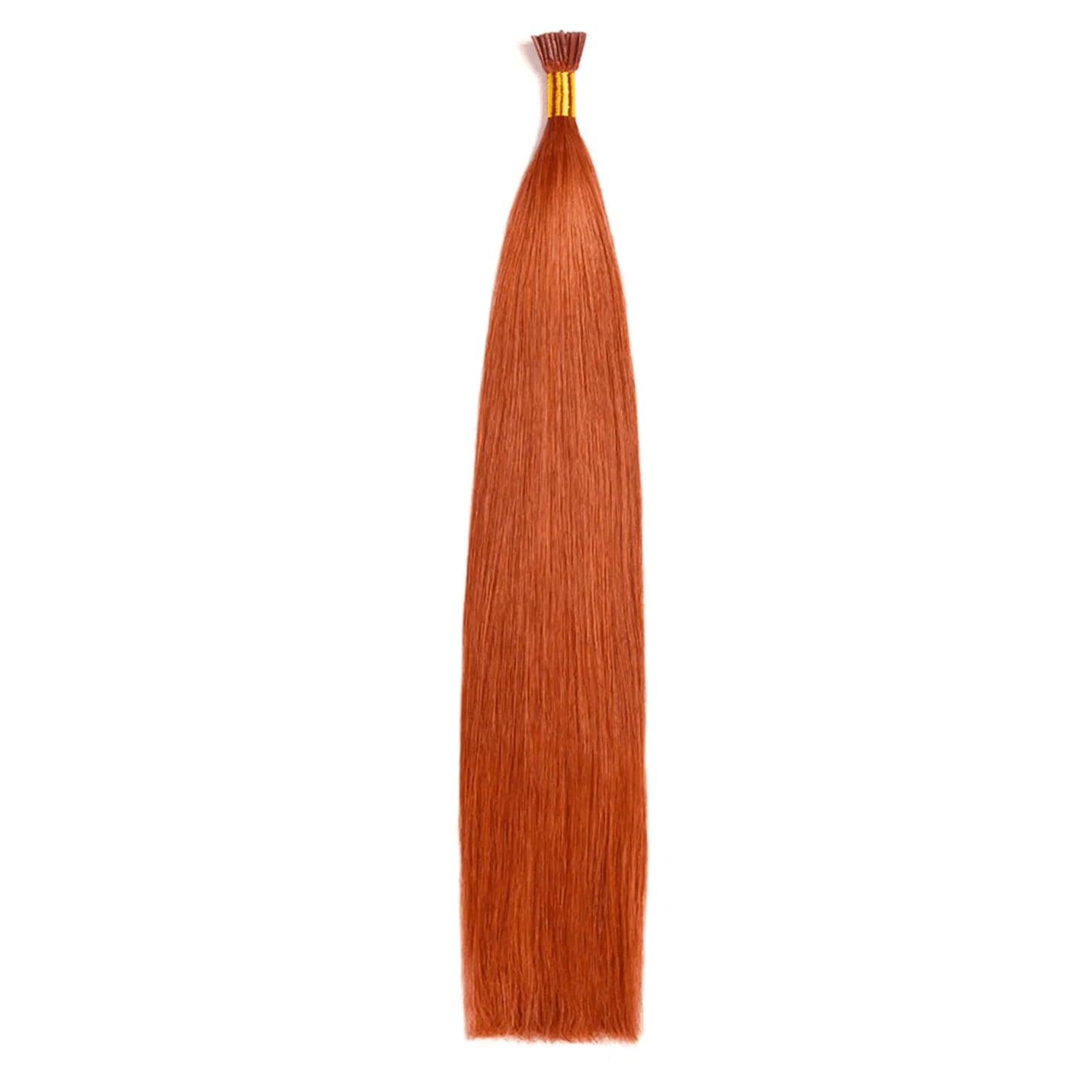 Flaming Ginger (#350) Remy Royale I-Tip Hair Extensions: full hair extension