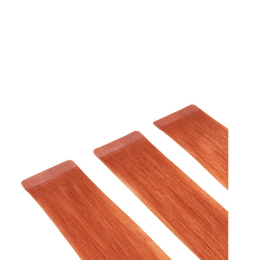 Flaming Ginger (#350) Remy Royale Tape In Hair Extensions: hair extension attachment method