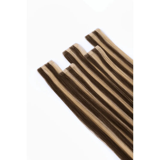 Chocolate Honey (#4/27) Remy Royale Invisible Tape In Hair Extensions