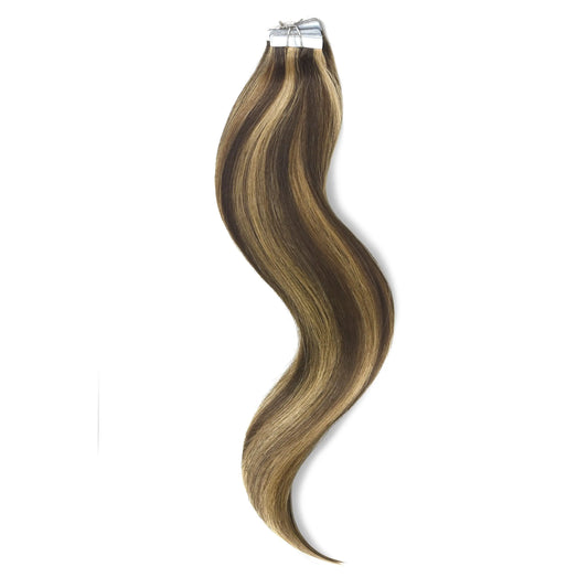 Tape in Remy Human Hair Extensions - Chocolate Honey (#4/27)