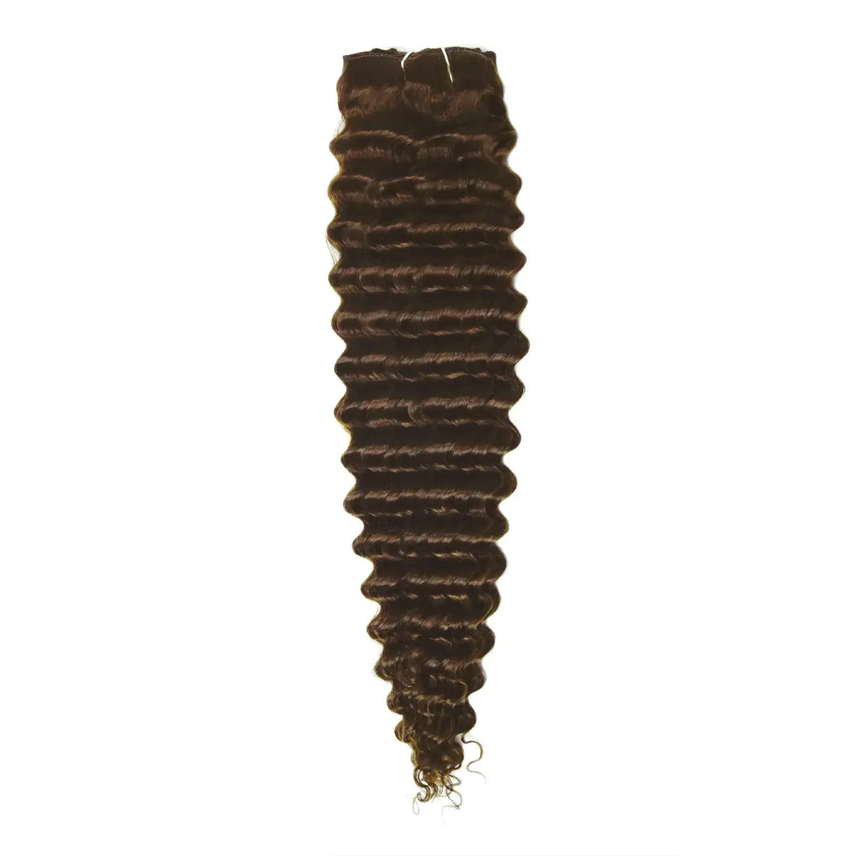 Extensions de cheveux humains bouclés à clipser - Brun moyen (#4)