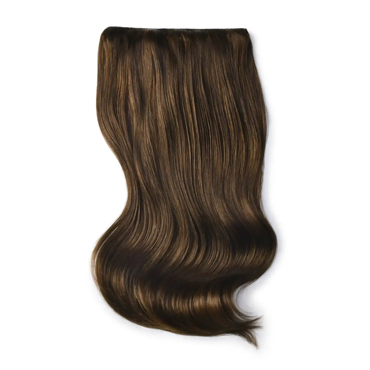 Double Wefted Full Head Remy Clip in Human Hair Extensions - Medium Brown (#4)