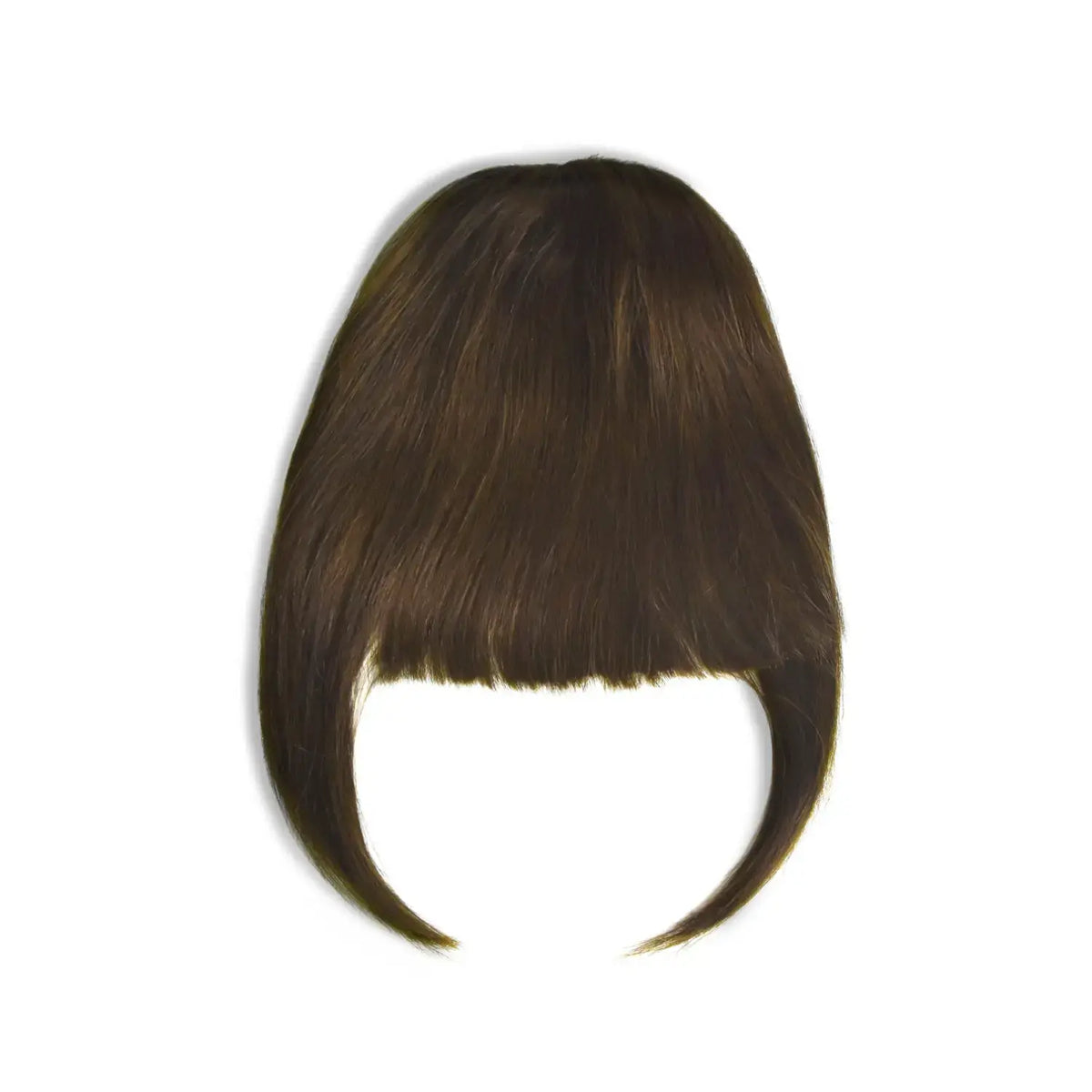 Clip in /on Remy Human Hair Fringe / Bangs - Medium Brown (#4)