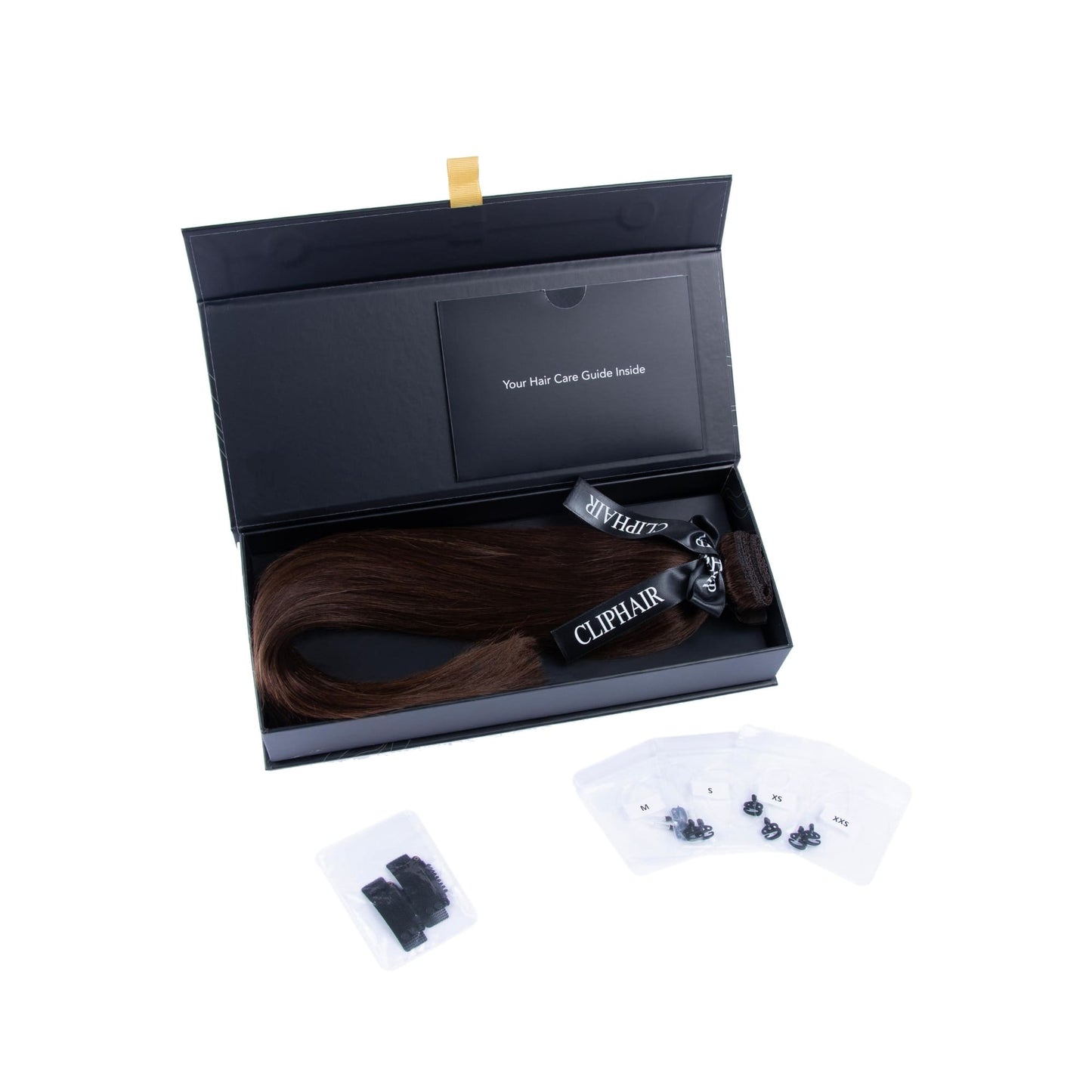 Medium Brown (#4) Halo Hair Extensions Box Content