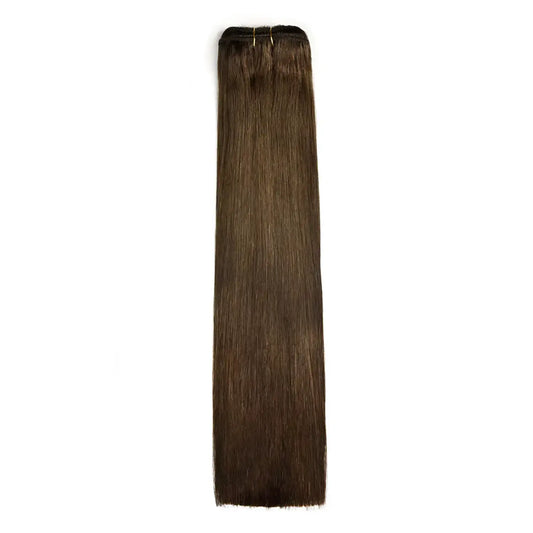 Remy Royale Double Drawn  Human Hair Weft Weave  Extensions - Medium Brown (Chocolate Brown) (#4)