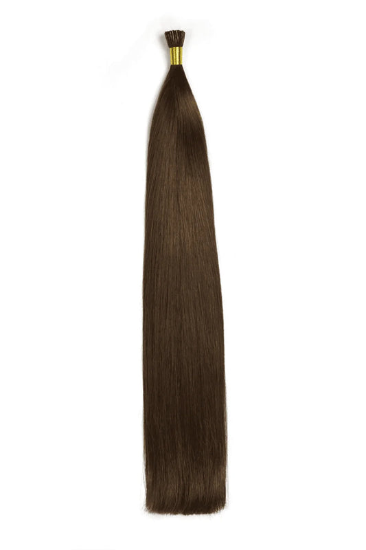 medium brown #4 remy royale i-tip hair extension