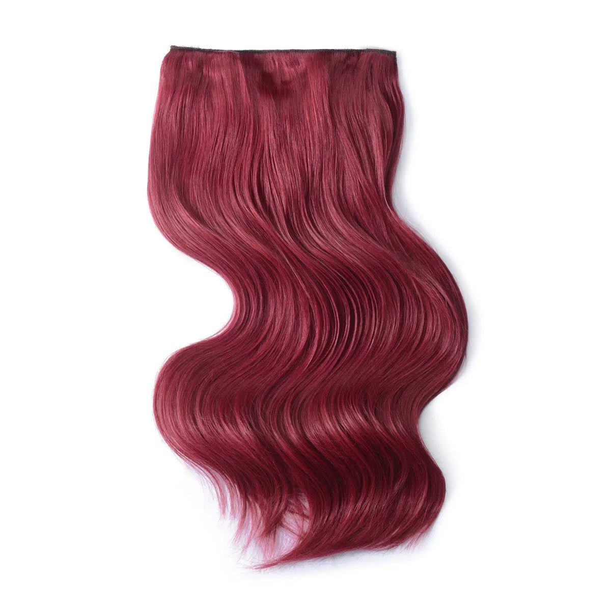 Dobbelt veftet fullt remy -klipp i menneskehårforlengelser - Plum/Cherry Red (#530)