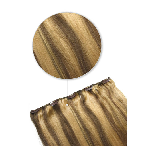 Extensions de cheveux humains à clips Remy One Piece - Brondie noisette (#6/27)
